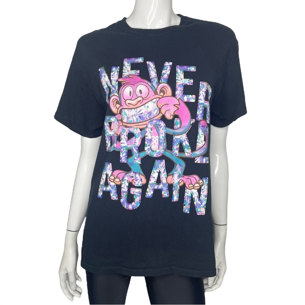 🤑 5/$25 Men’s Never Broke Again Short Sleeve Black Graphic Tee Shirt 🔥